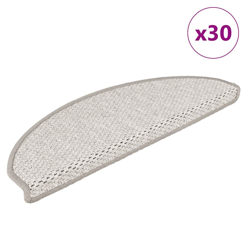 ギャラリービューアに画像をロードする, Vidaxl trapmatten zelfklevend sisal-look 30 st 65x21x4 cm platina