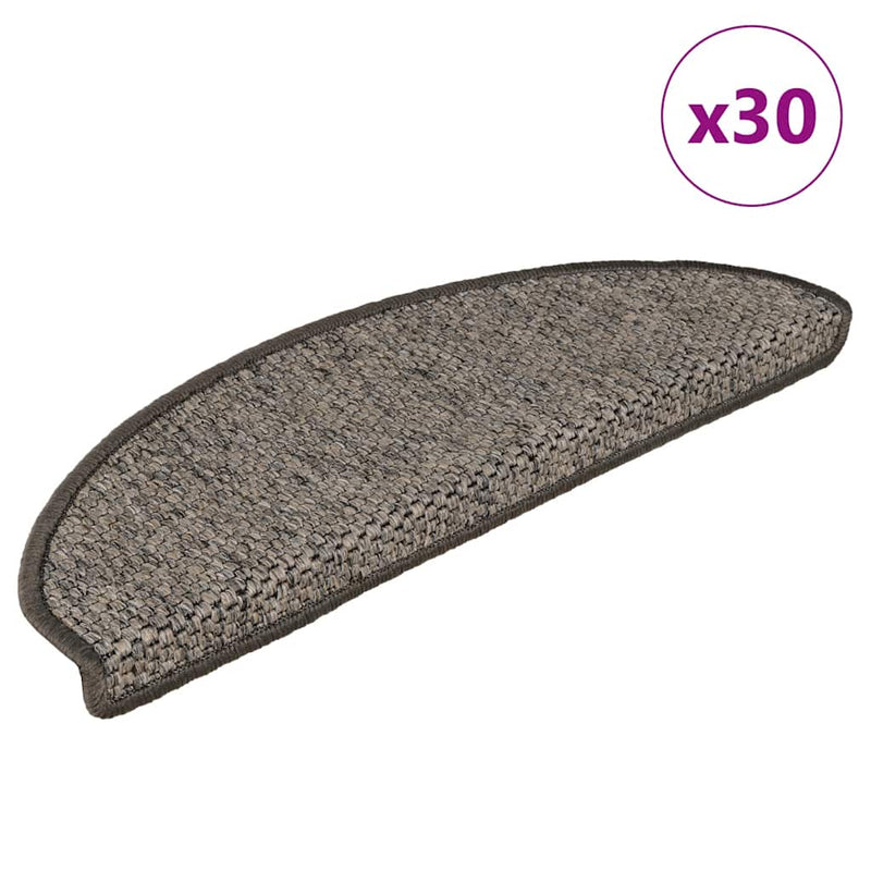 ギャラリービューアに画像をロードする, Vidaxl trapmatten zelfklevend sisal-look 30 st 65x21x4 cm grijs-beige
