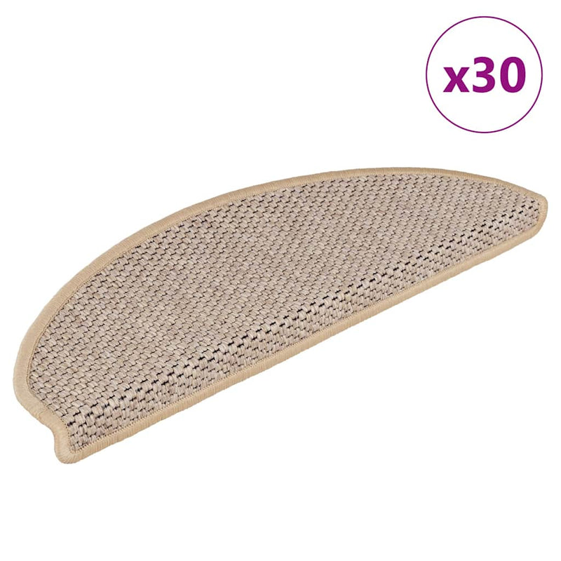 ギャラリービューアに画像をロードする, Vidaxl trapmatten sisal-look zelfklevend 30 st 65x21x4 cm lichtbeige