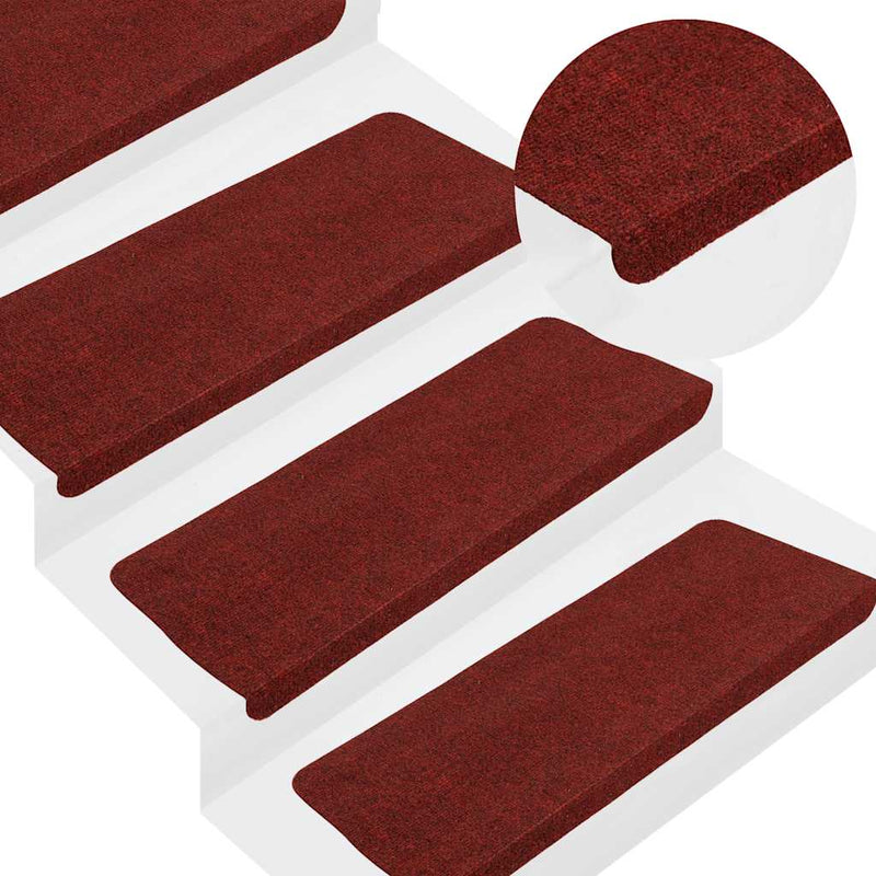 Chargez l'image dans la visionneuse de la galerie, Vidaxl trapmatten zelfklevend 30 st 65x24,5x3,5 cm rood