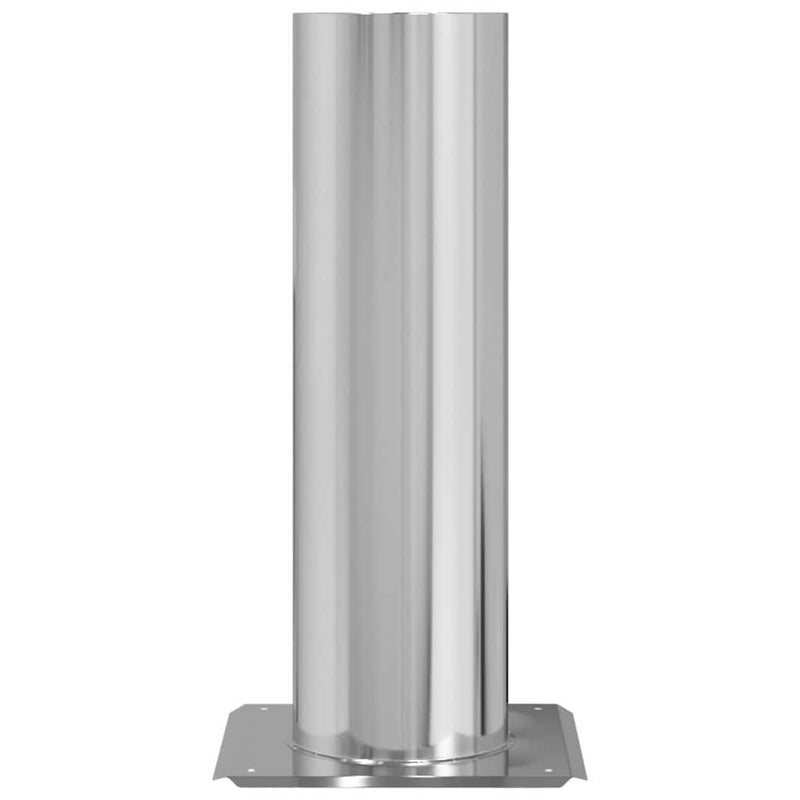 Afbeelding laden in galerijviewer, Vidaxl schouwkop verlenging zilver 26 x 26 x 50 cm roestvrij staal