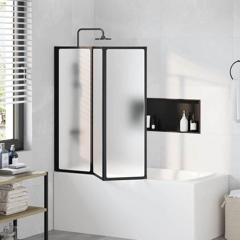 Afbeelding laden in galerijviewer, Vidaxl douchescherm zwart 120 x 2 x 117 cm aluminium