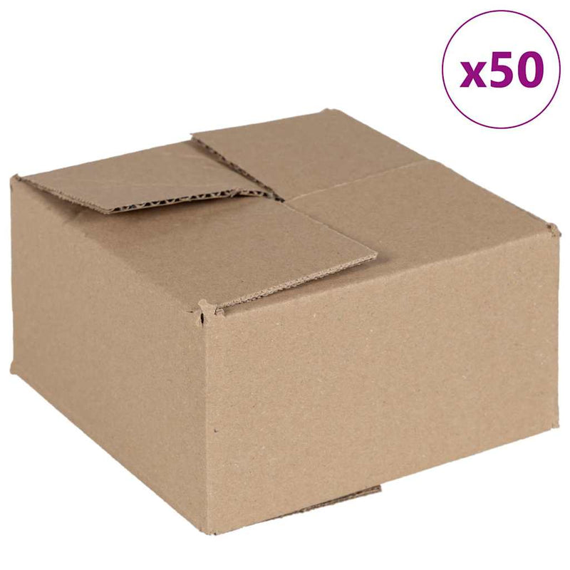 Afbeelding laden in galerijviewer, Vidaxl vouwdoos met opslag 50 pcs naturel 15 x 15 x 8 cm karton