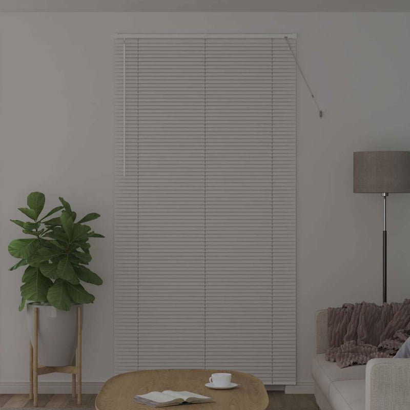 Afbeelding laden in galerijviewer, Vidaxl venetiaanse jaloezieën wit 220 x 110 cm aluminium