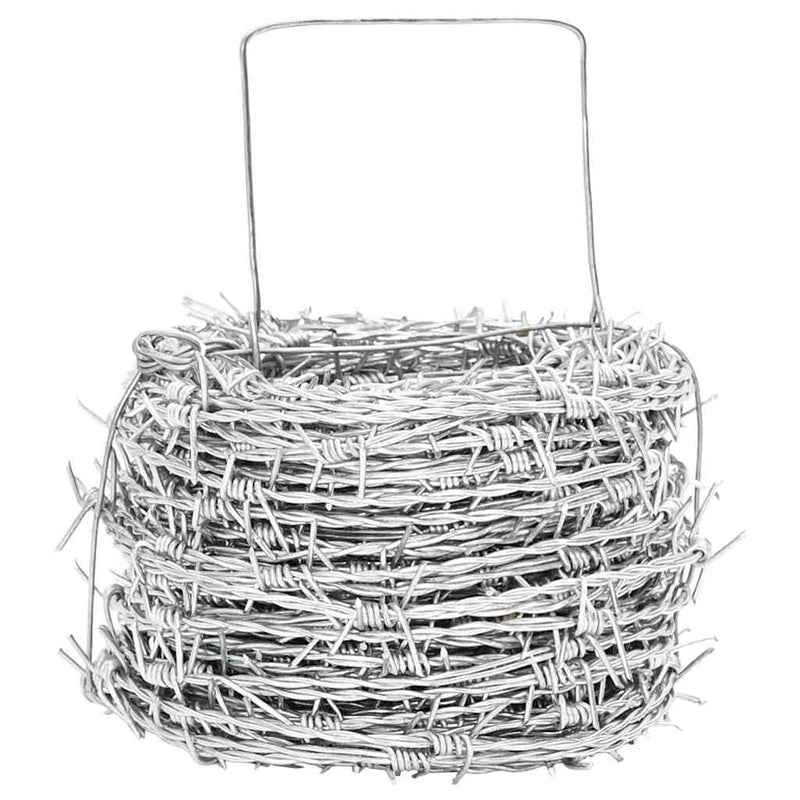 ギャラリービューアに画像をロードする, Vidaxl prikkeldraad zilver 50 m warmgedipte gegalvaniseerde staal