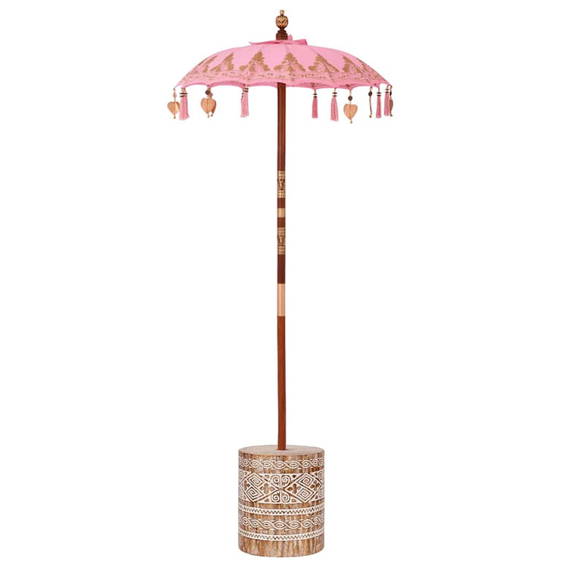 Chargez l'image dans la visionneuse de la galerie, Vidaxl balinese parasol met basis roze 95 x 95 x 260 cm