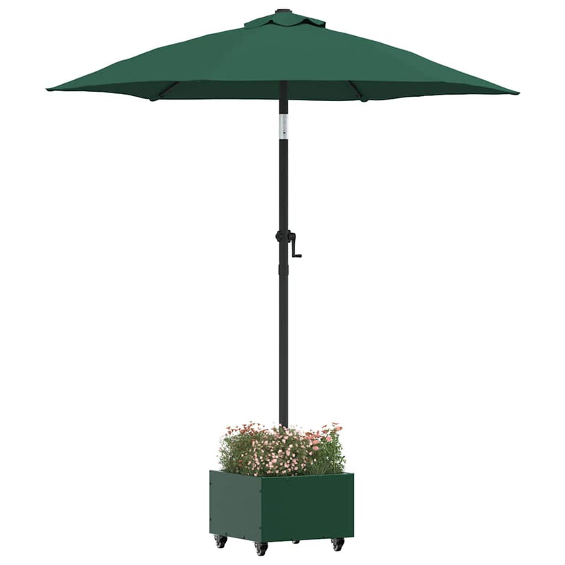Afbeelding laden in galerijviewer, Vidaxl parasolvoet groen 45 x 45 x 45 cm staal