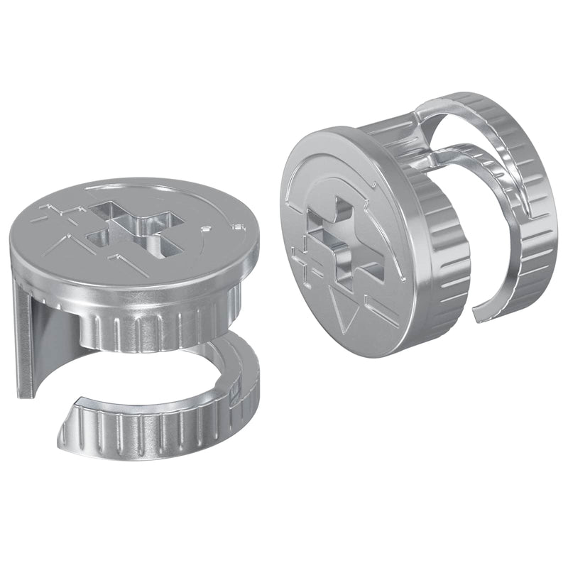 Afbeelding laden in galerijviewer, Vidaxl cam lock moeren 2 pcs zilver 15 x 11,5 mm staal
