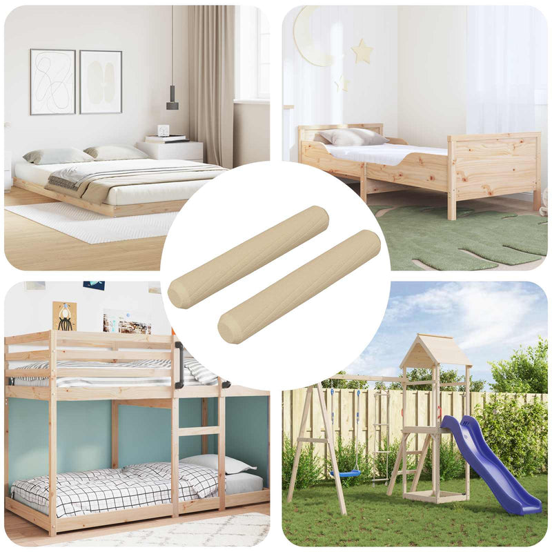 Chargez l'image dans la visionneuse de la galerie, Vidaxl houten dowels 2 pcs bruin ø8 x 50 mm massief hout