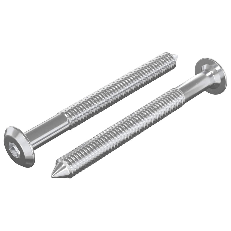 Afbeelding laden in galerijviewer, Vidaxl meubelschroeven 2 pcs zilver m6 x 60 mm staal