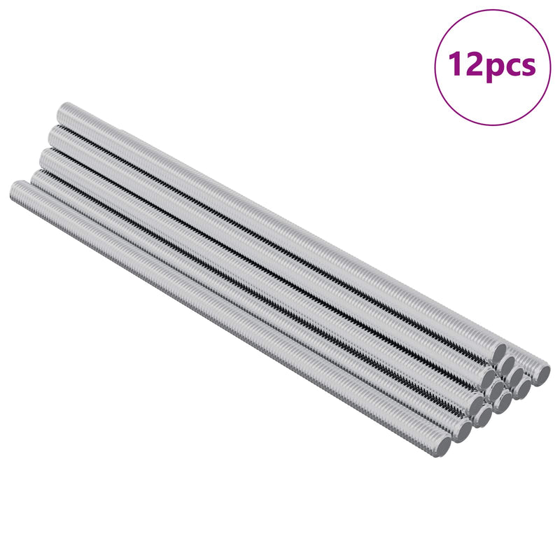 Chargez l'image dans la visionneuse de la galerie, Vidaxl draadstaaf 12 pcs zilver 6 x 135 mm staal