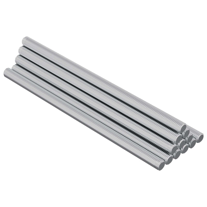 Afbeelding laden in galerijviewer, Vidaxl schroefdraadstangen 12 pcs zilver m6 x 120 mm metaal