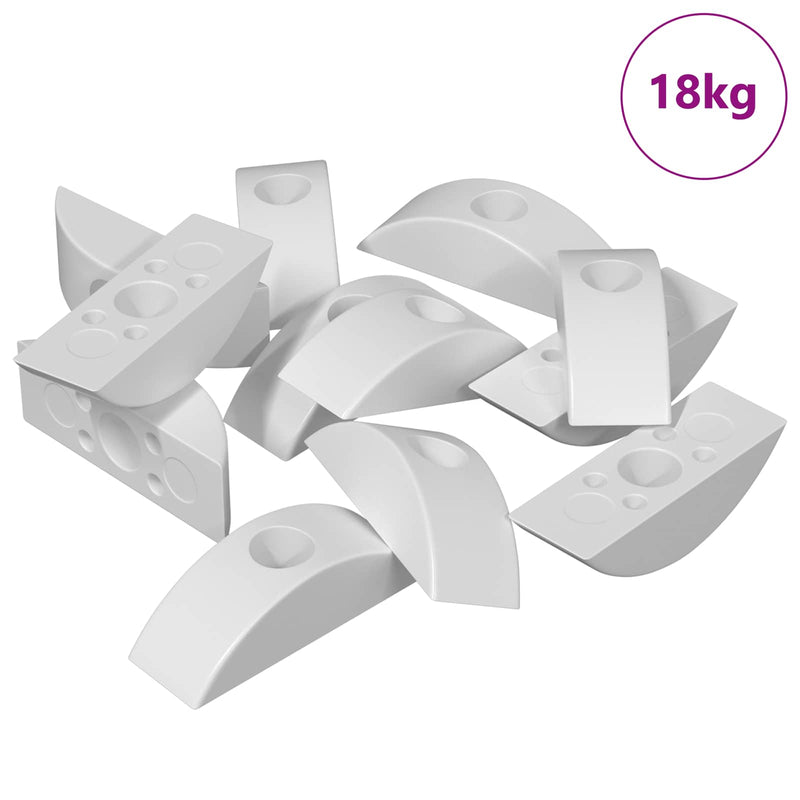 Chargez l'image dans la visionneuse de la galerie, Vidaxl halve maan washer 18 pcs wit m6 polypropyleen
