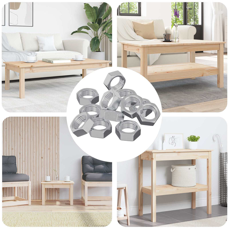 Chargez l'image dans la visionneuse de la galerie, Vidaxl zeshoekige moeren 12 pcs zilver m6 ijzer