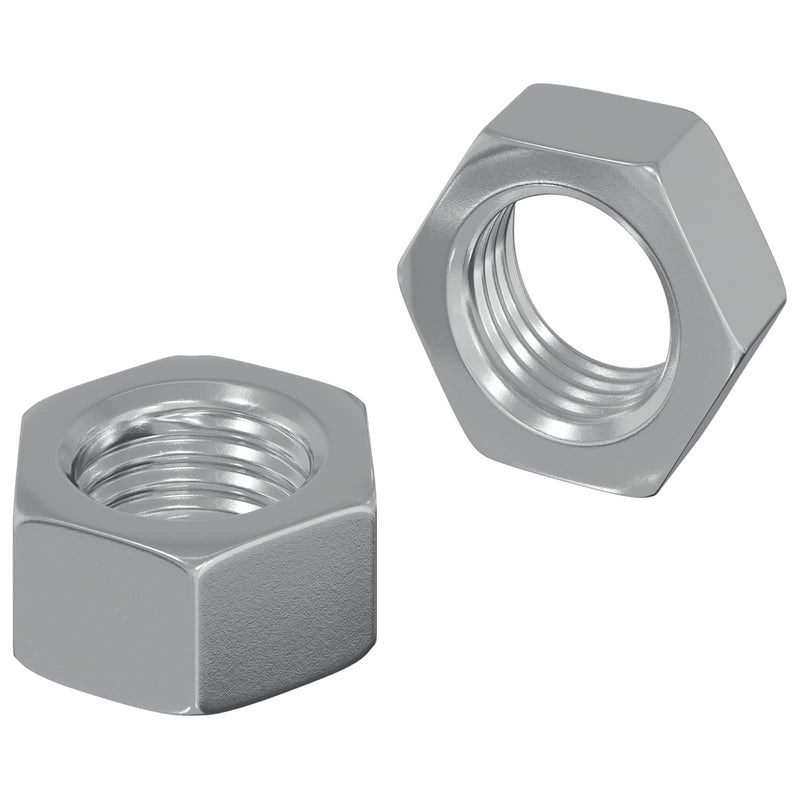 Afbeelding laden in galerijviewer, Vidaxl zeshoekige moer 2 pcs zilver m6 ijzer