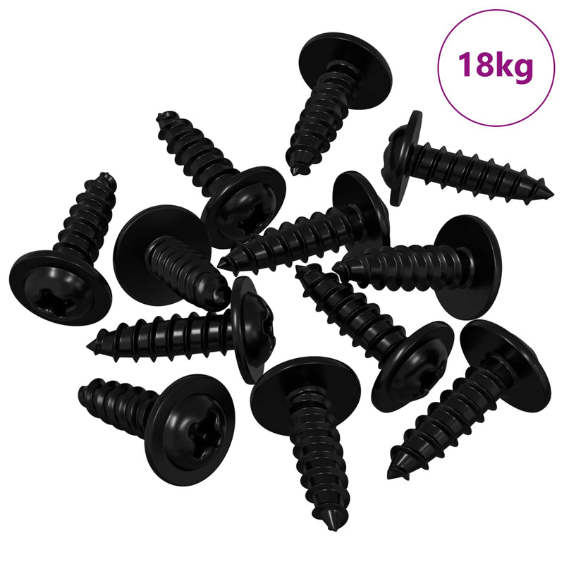 Afbeelding laden in galerijviewer, Vidaxl zelftappende nagel 16364 pcs zwart 3,5 x 12 mm ijzer