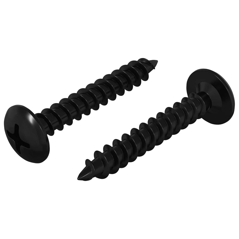 Afbeelding laden in galerijviewer, Vidaxl zelftappende nagel 2 pcs zwart 4 x 25 mm staal