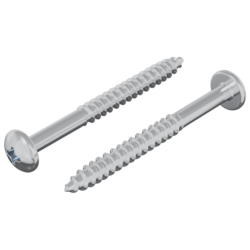 Afbeelding laden in galerijviewer, Vidaxl houten schroef 2 pcs zilver 9,8 x 53 mm staal