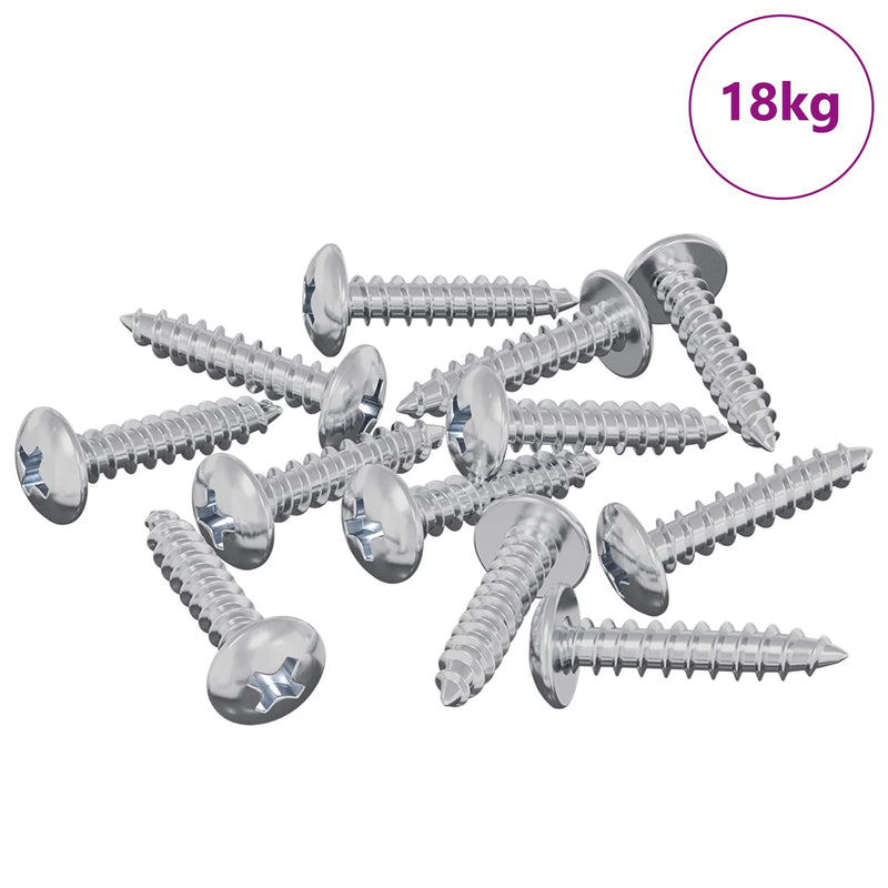 Afbeelding laden in galerijviewer, Vidaxl houten schroeven 10976 pcs zilver staal