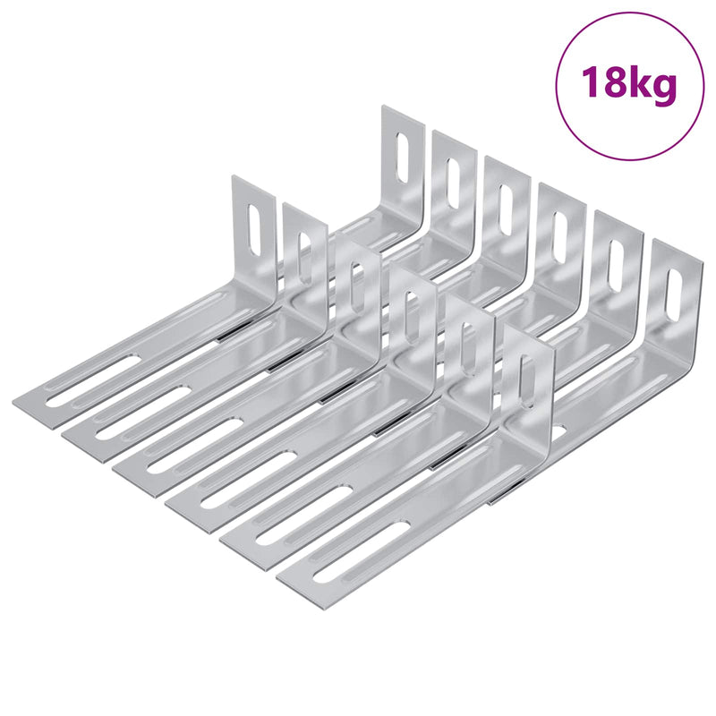 ギャラリービューアに画像をロードする, Vidaxl anti tip beugel effen 1268 pcs zilver ijzer