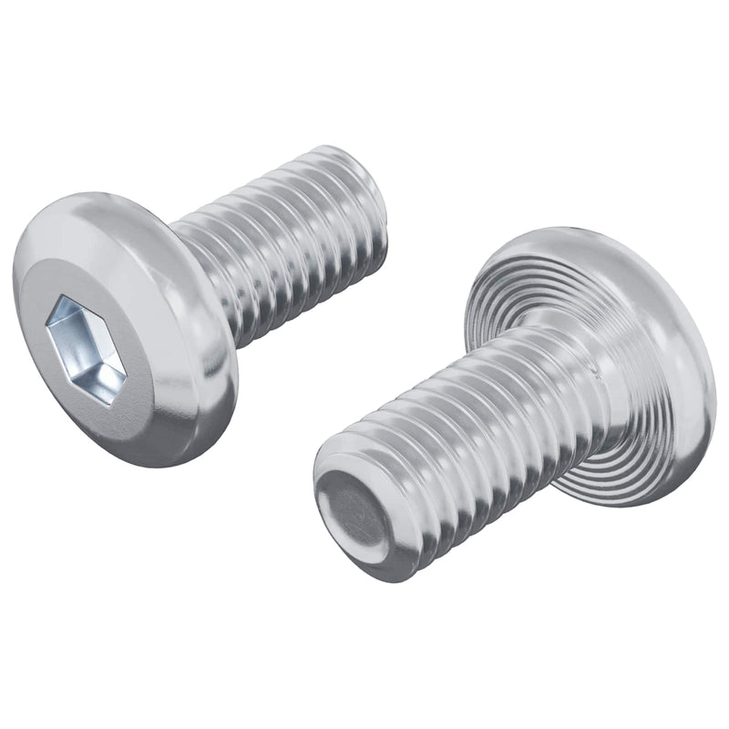 ギャラリービューアに画像をロードする, Vidaxl slotschroef effen 2 pcs zilver m6 x 12 mm staal