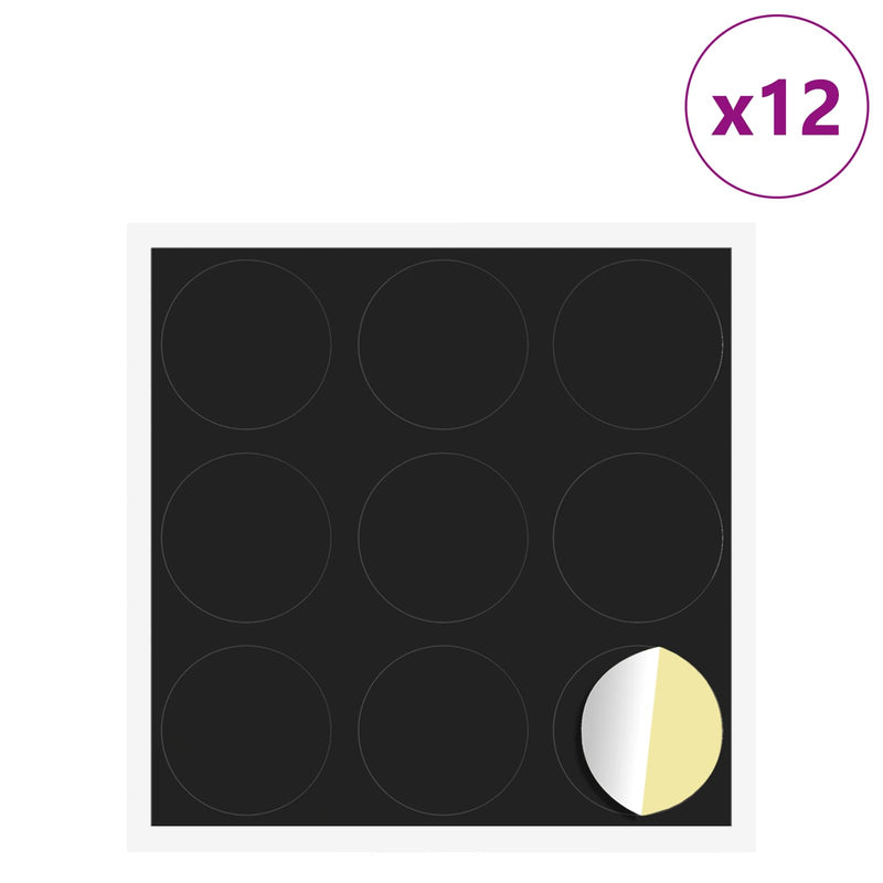 Afbeelding laden in galerijviewer, Vidaxl zelfklevende schroefhoes 12 pcs zwart ø 20 x 0,5 mm