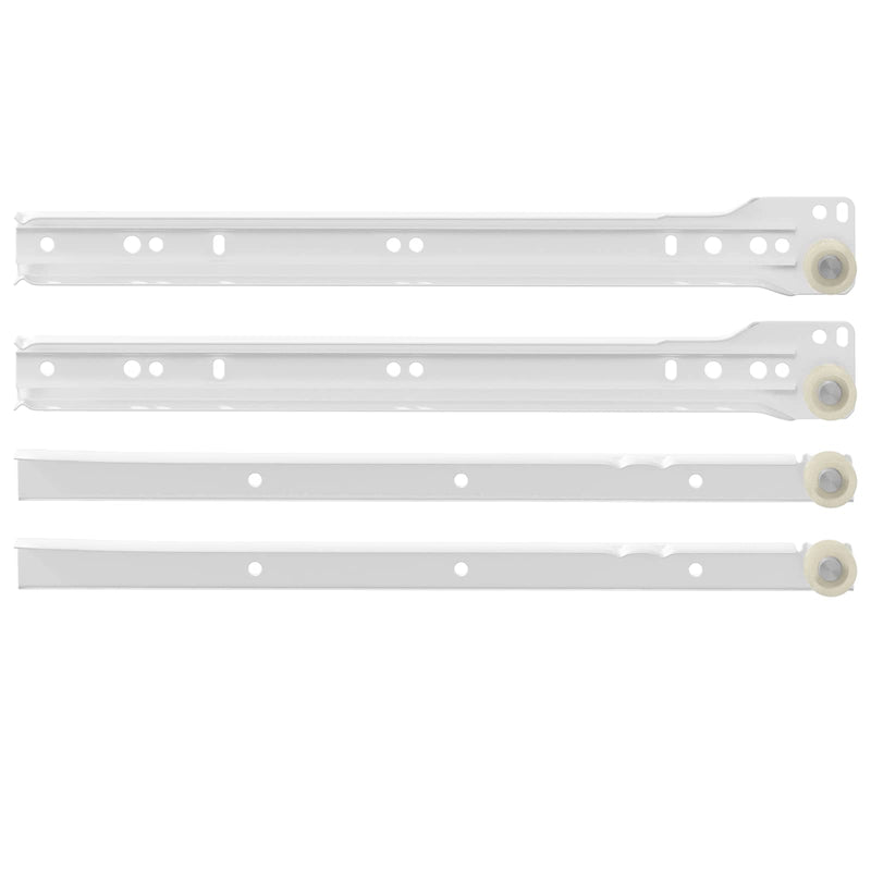 Afbeelding laden in galerijviewer, Vidaxl ladegeleider 2 pcs wit 300 mm staal