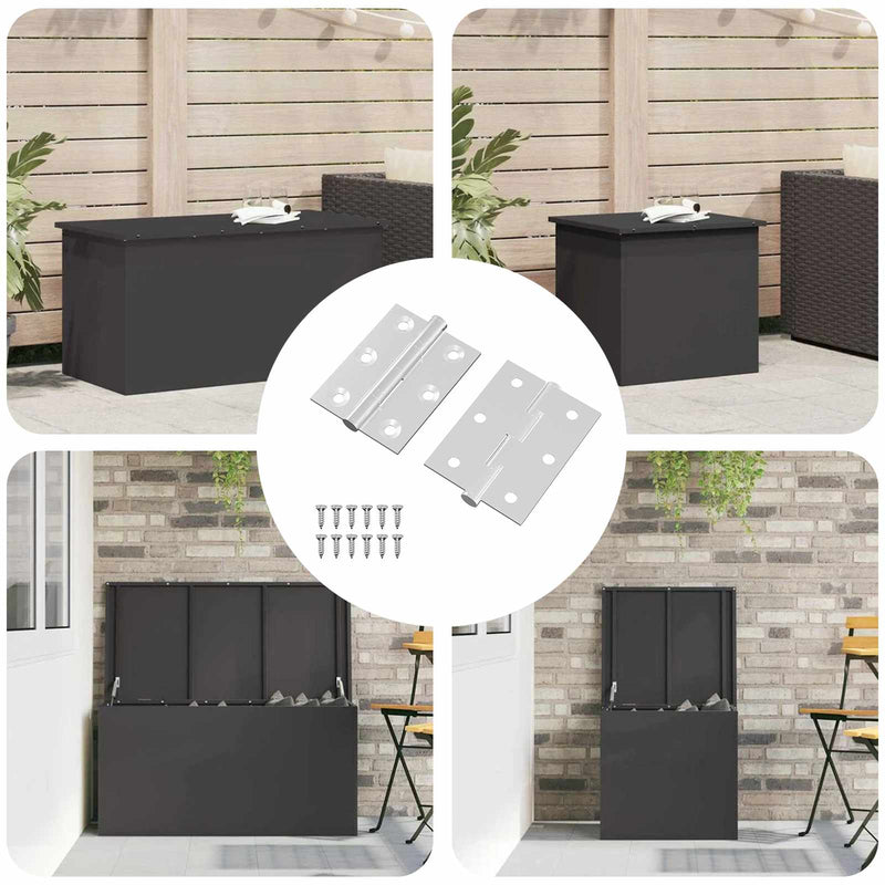 Afbeelding laden in galerijviewer, Vidaxl scharnier 2 pcs zilver 50 x 38 x 1,3 mm staal