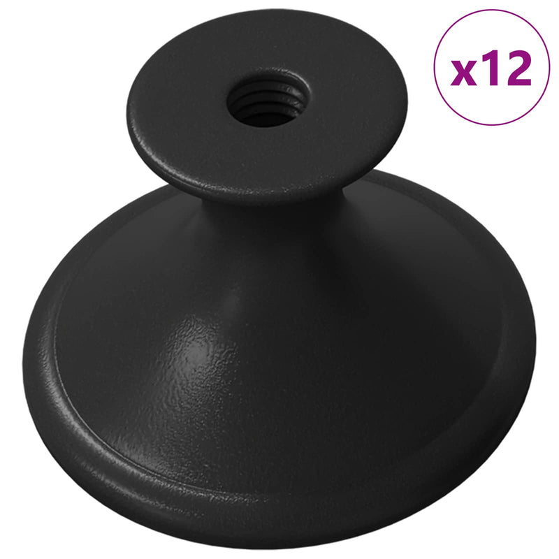 Afbeelding laden in galerijviewer, Vidaxl handvat 12 pcs zwart ø30 mm aluminium