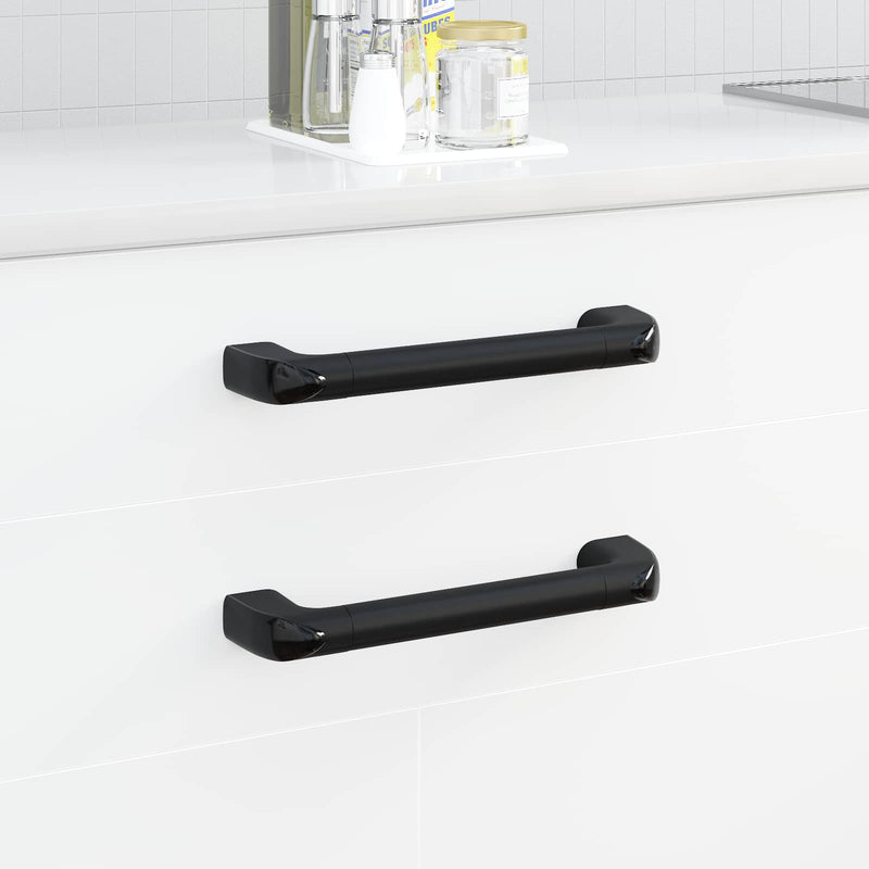 Afbeelding laden in galerijviewer, Vidaxl handvat effen 2 pcs zwart 380 x 34 x 85 mm aluminium en pp