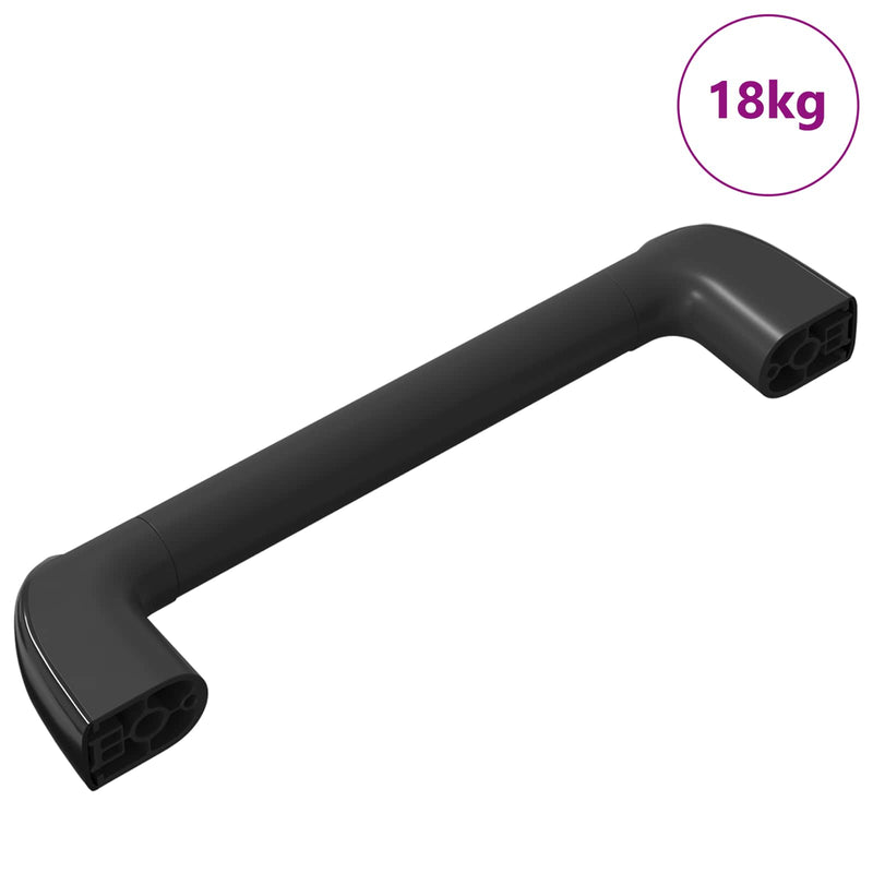 Afbeelding laden in galerijviewer, Vidaxl handvat effen 69 pcs zwart 380 x 34 x 85 mm aluminium en pp