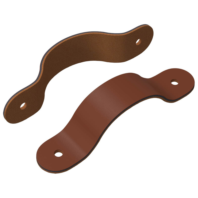 Afbeelding laden in galerijviewer, Vidaxl kast handvatten 2 pcs bruin 140 x 25 x 2,3 mm pu