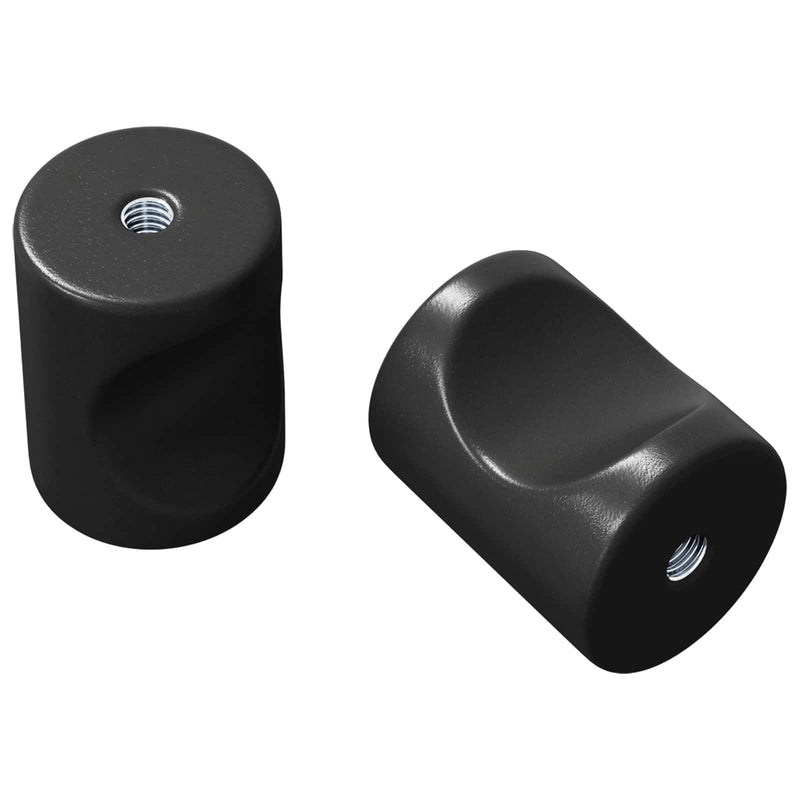 Afbeelding laden in galerijviewer, Vidaxl kastknop 2 pcs zwart 18 x 23 mm ijzer