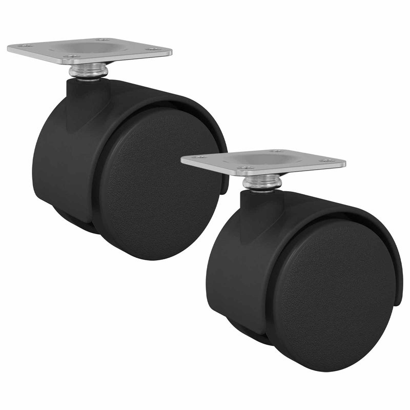 Chargez l'image dans la visionneuse de la galerie, Vidaxl zwenkwiel 2 pcs zwart 39,5 x 39,5 x 37,8 mm ijzer en pp
