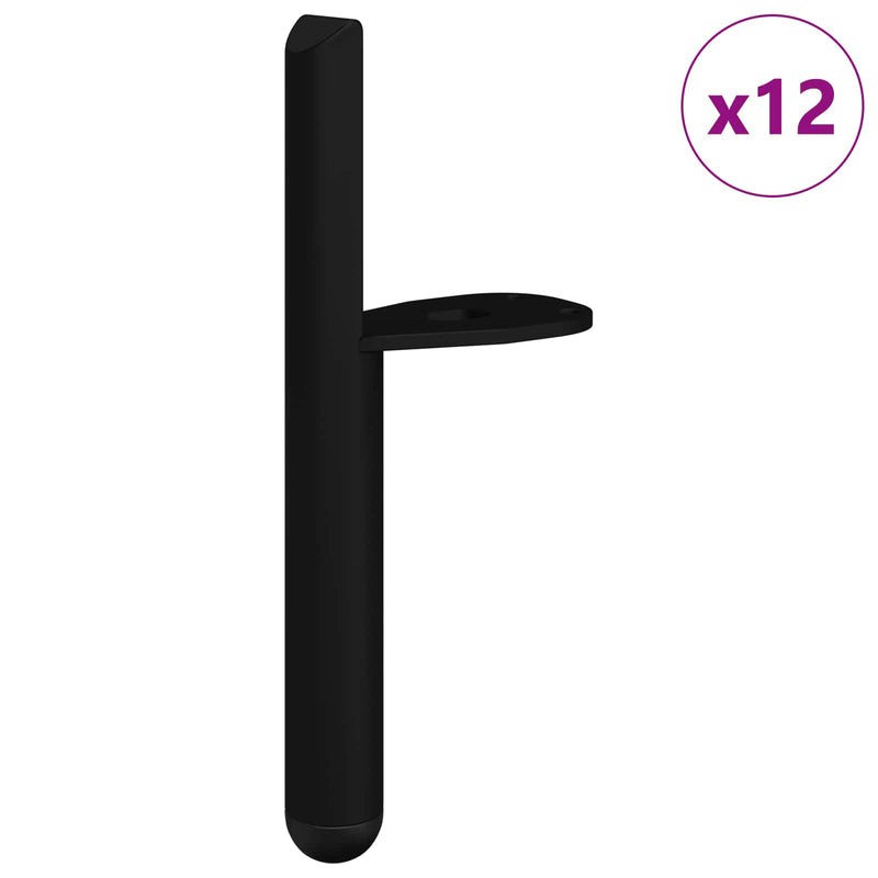 Chargez l'image dans la visionneuse de la galerie, Vidaxl meubelpoten 12 pcs zwart 66 x 36 x 160 mm ijzer
