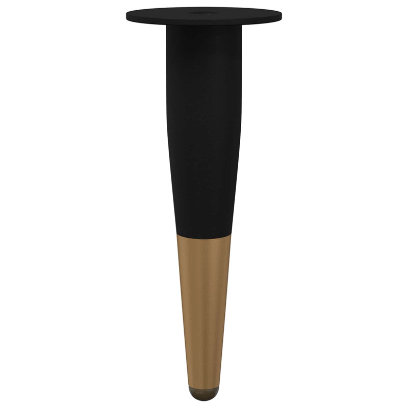 Afbeelding laden in galerijviewer, Vidaxl meubelpoten 2 pcs zwart en goud ø 40 x 98 mm ijzer