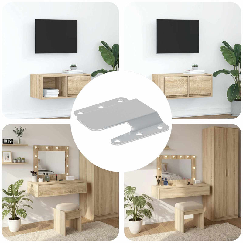 Chargez l'image dans la visionneuse de la galerie, Vidaxl flush mount beugel 419 pcs zilver 75 x 66 x 1,4 mm staal