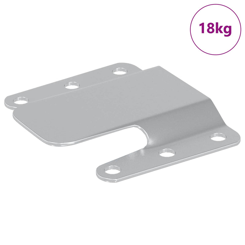 Chargez l'image dans la visionneuse de la galerie, Vidaxl flush mount beugel 419 pcs zilver 75 x 66 x 1,4 mm staal