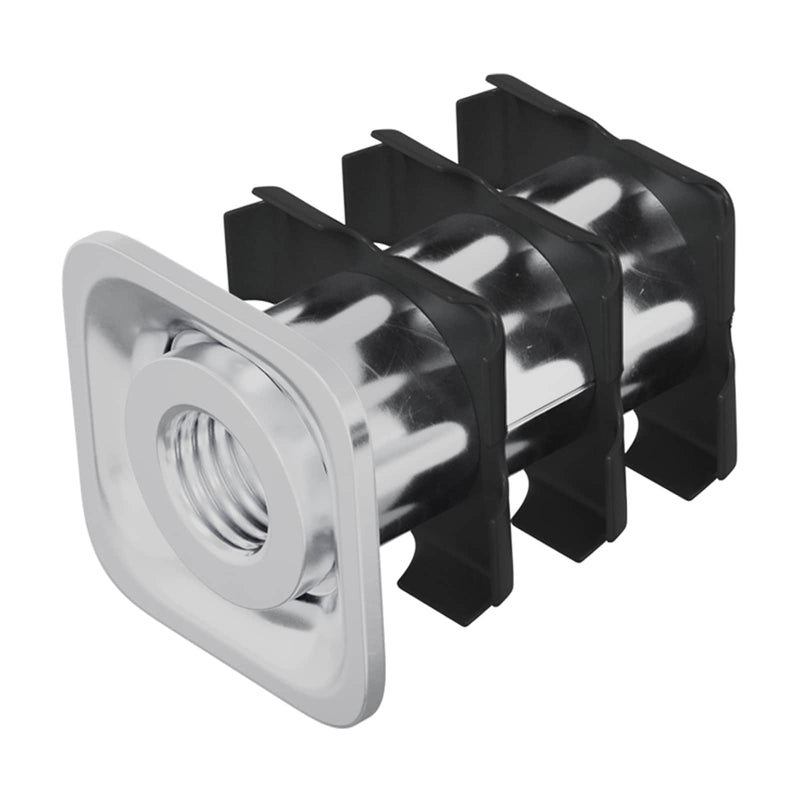 Afbeelding laden in galerijviewer, Vidaxl draadbuis invoeg 12 pcs zwart en zilver 15,8 x 15,8 x 22,5 mm