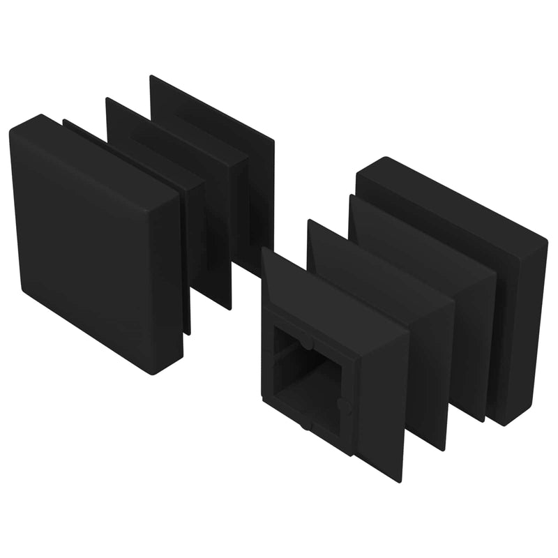 Chargez l'image dans la visionneuse de la galerie, Vidaxl einddoppen 2 pcs zwart 15 x 15 x 15 mm pp