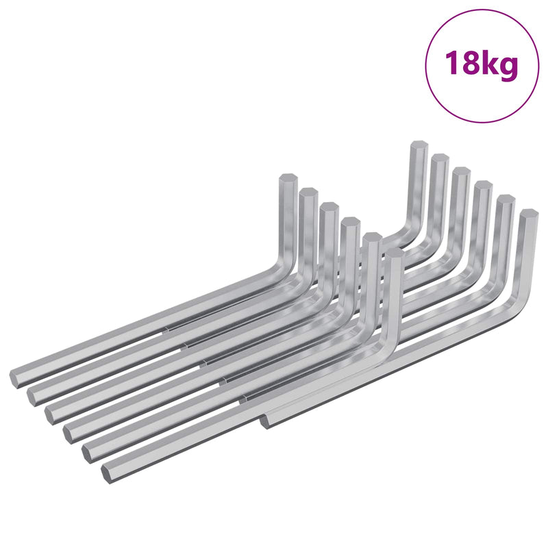 Chargez l'image dans la visionneuse de la galerie, Vidaxl zeskantsleutel 4675 pcs zilver 32 x 86 mm staal