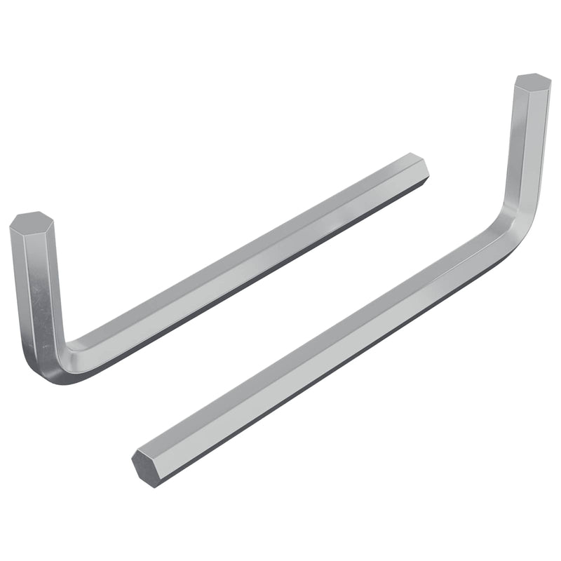 Chargez l'image dans la visionneuse de la galerie, Vidaxl zeskantsleutel 2 pcs zilver 32 x 86 mm staal