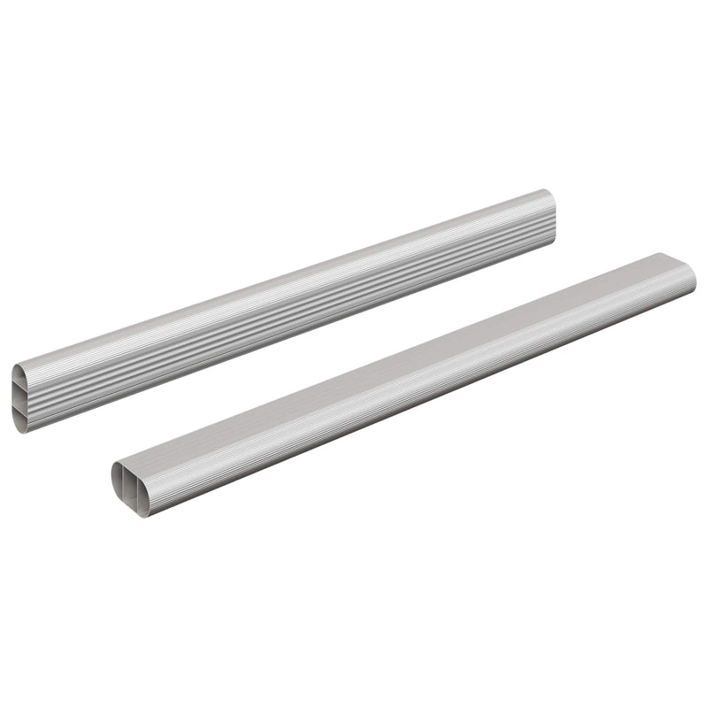 ギャラリービューアに画像をロードする, Vidaxl kaststaaf 2 pcs zilver 764 x 15 x 29 mm aluminium legering