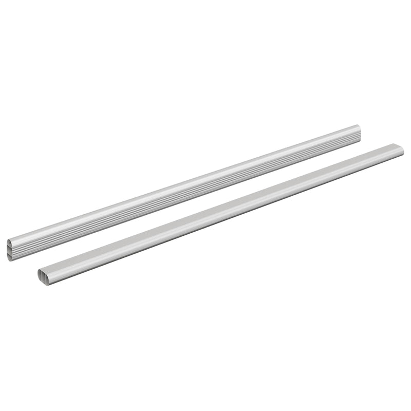 Afbeelding laden in galerijviewer, Vidaxl kaststaaf 2 pcs zilver 764 x 15 x 29 mm aluminium legering