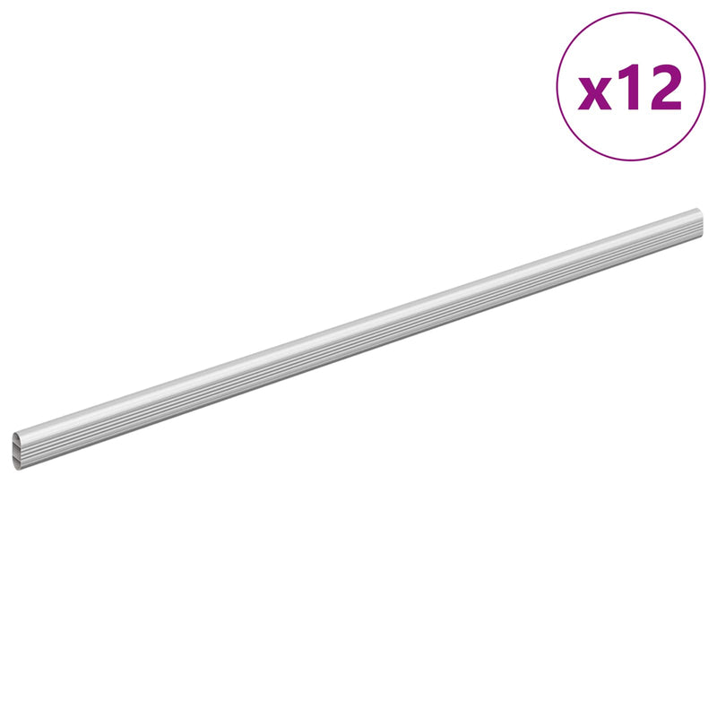 ギャラリービューアに画像をロードする, Vidaxl kaststaaf 12 pcs zilver 764 x 15 x 29 mm aluminium legering