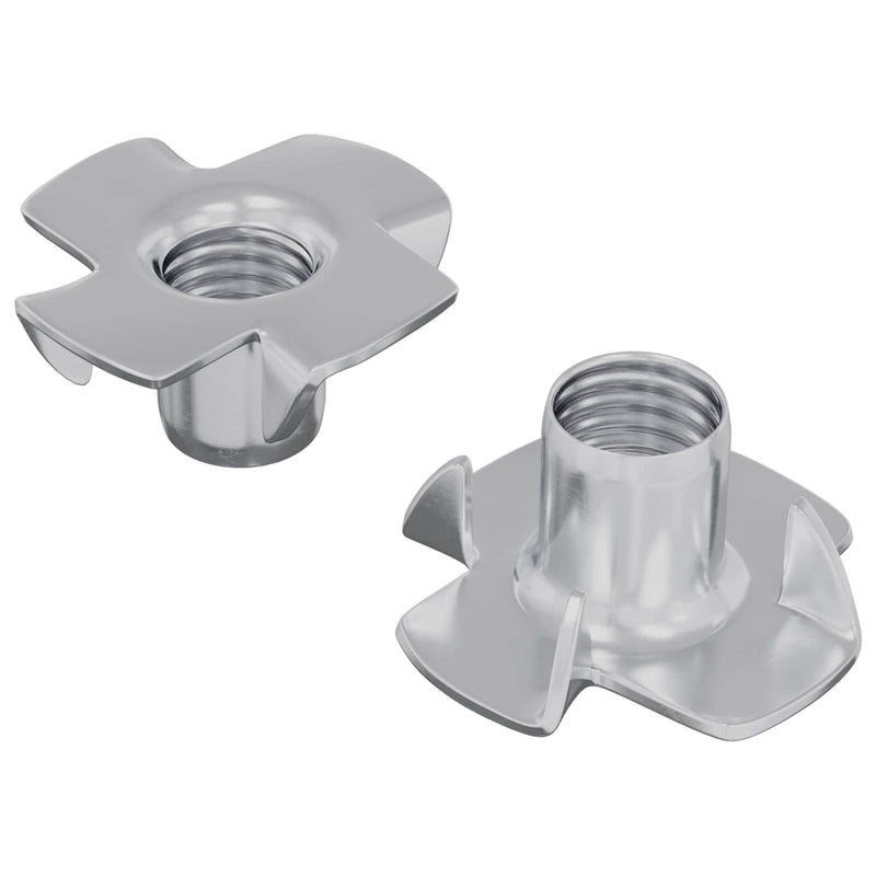 Chargez l'image dans la visionneuse de la galerie, Vidaxl gestanste t-moer 2 pcs zilver m6 mm staal