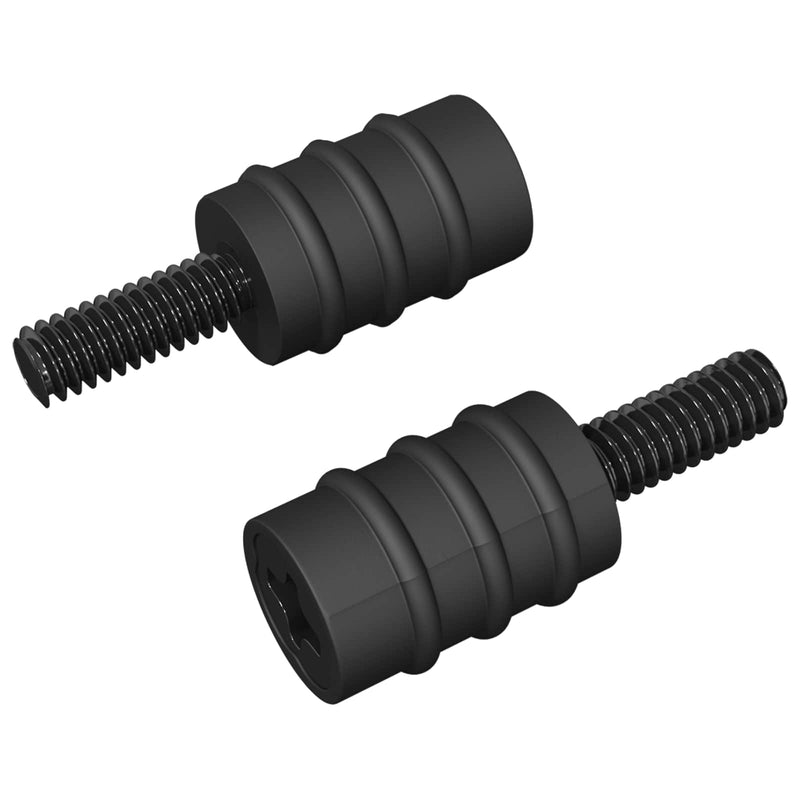 Chargez l'image dans la visionneuse de la galerie, Vidaxl standoff schroef 2 pcs zwart m4 rubber en staal