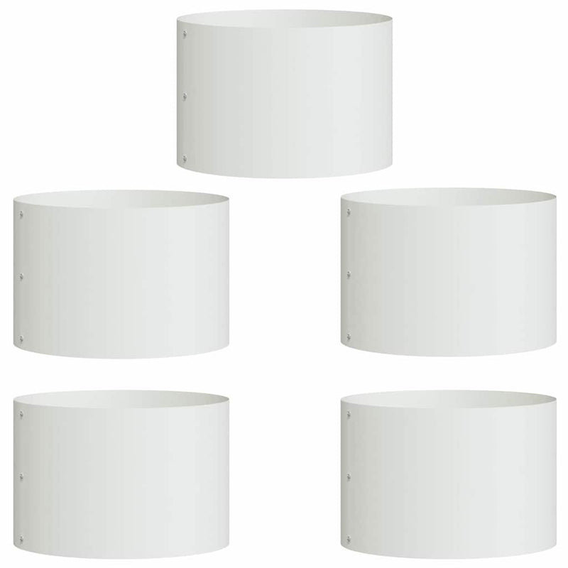 Chargez l'image dans la visionneuse de la galerie, Vidaxl plantenring 5 pcs wit 30 x 30 x 20 cm koudgewalst staal