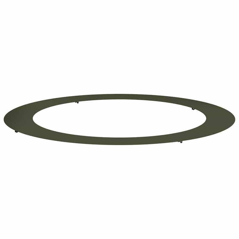 ギャラリービューアに画像をロードする, Vidaxl geschikt voor platte boomring olijfgroen ø90 120 cm staal