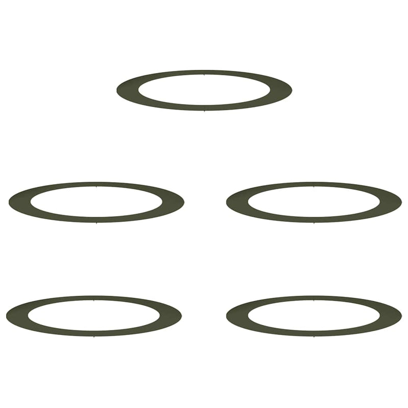 ギャラリービューアに画像をロードする, Vidaxl geschikt voor platte boomringen 5 pcs olijfgroen ø90 120 cm